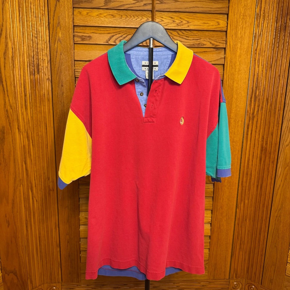 Review by Baxter Mens XL Colorblock Polo Shirt Vintage 80s Halloween Costume